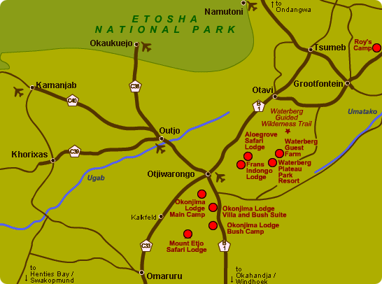 Waterberg Plateau Park Map
